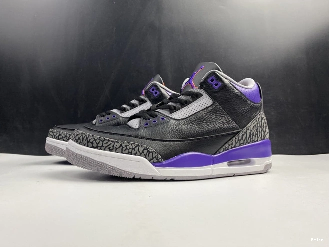 Purple 050 Air Retro Black CT8532 Court Jordan 3 0711